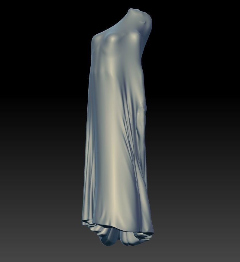 Flying soul girl 3D print model_3