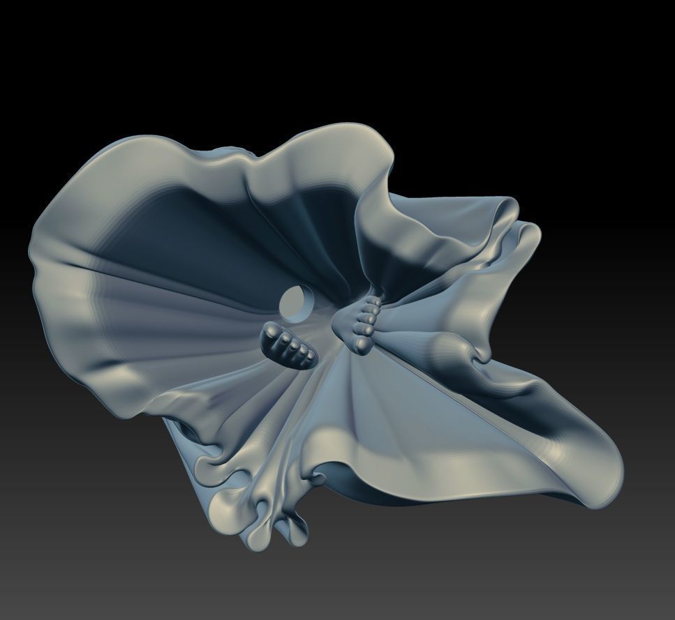 Flying soul girl 3D print model_8