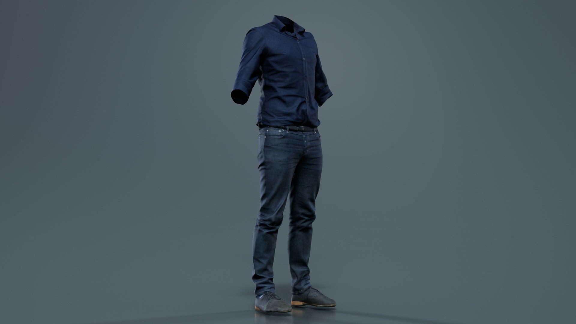 Casual Outfit 16 Low-poly 3D model_3