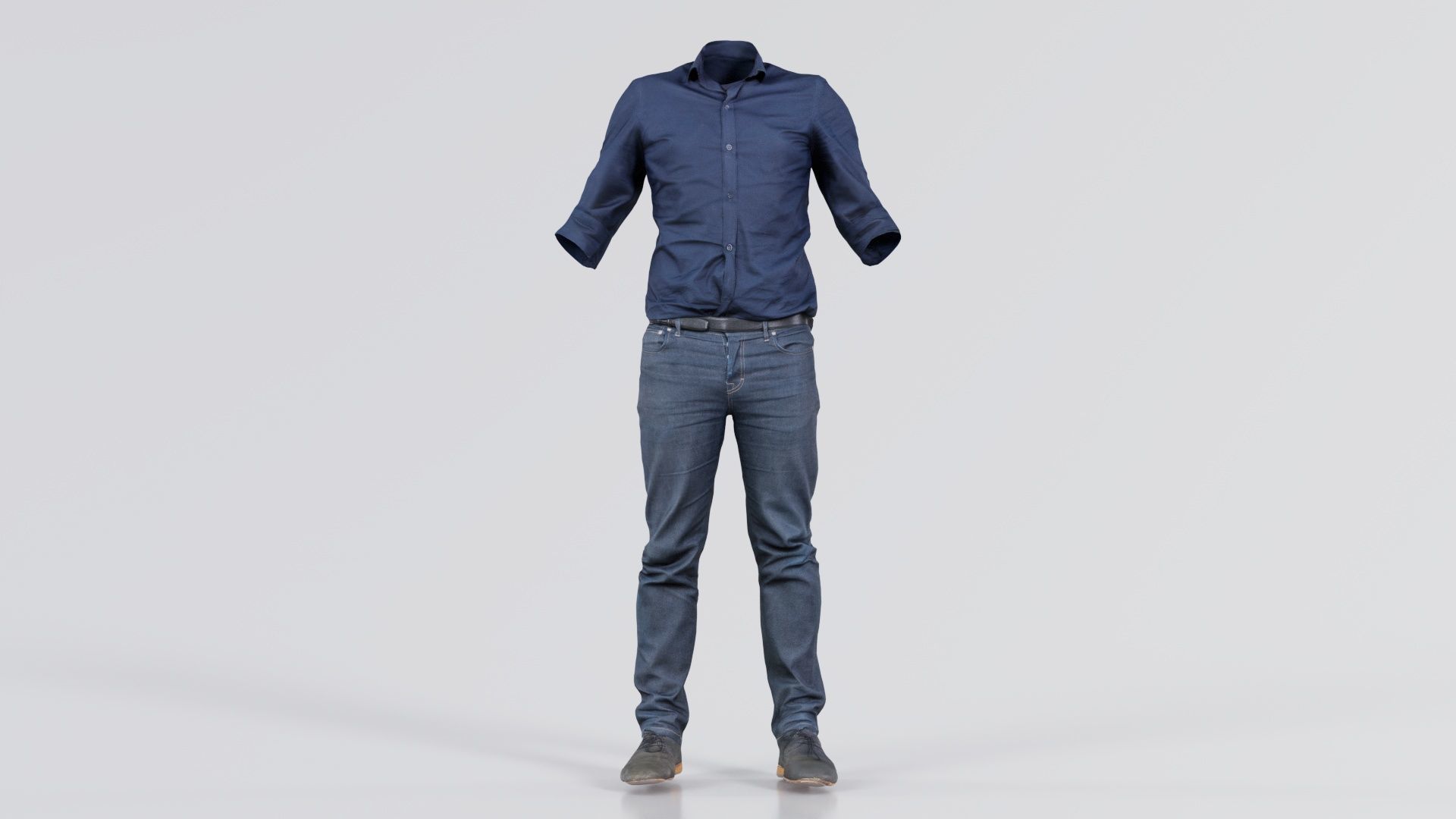 Casual Outfit 16 Low-poly 3D model_5