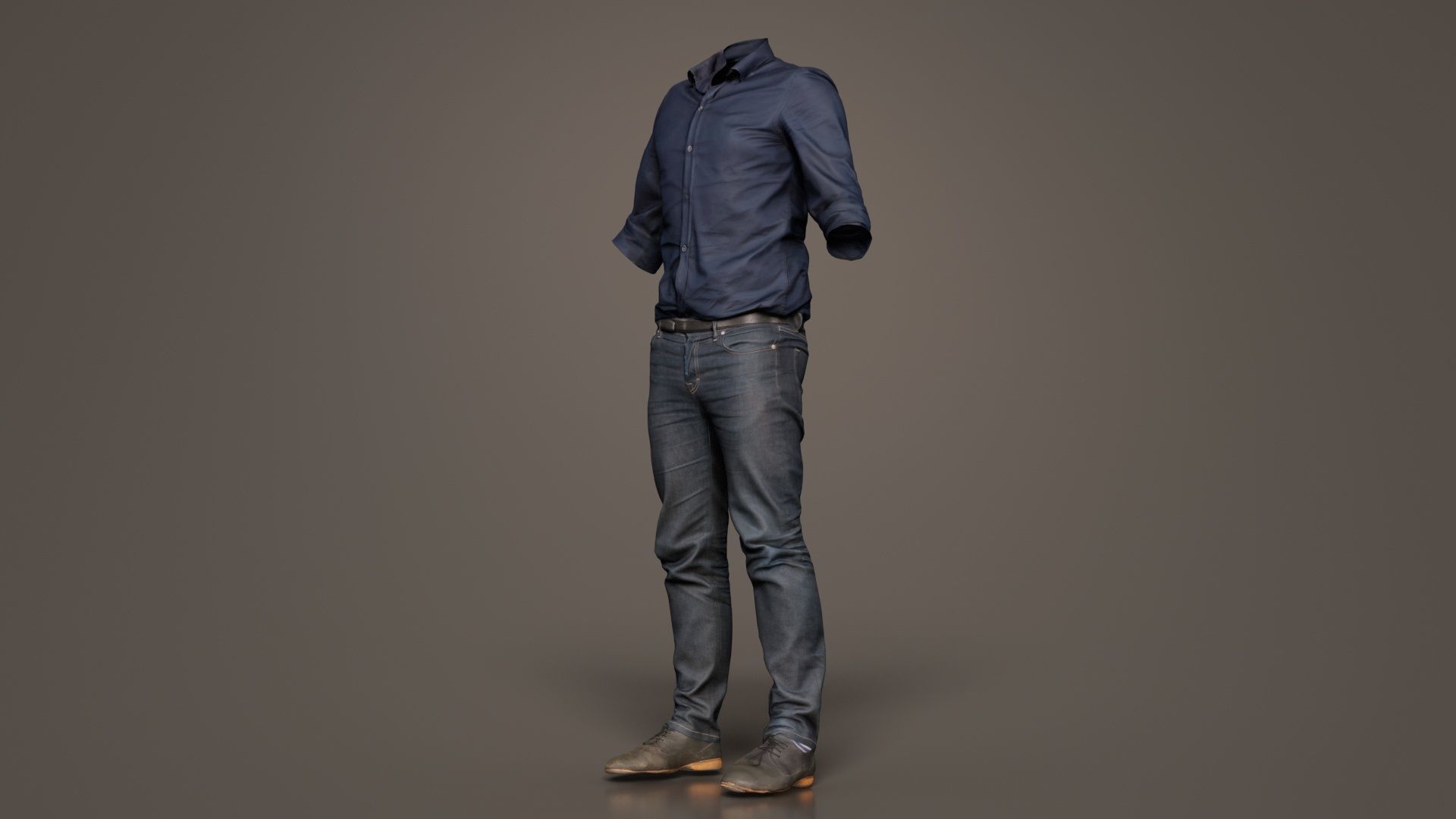 Casual Outfit 16 Low-poly 3D model_1