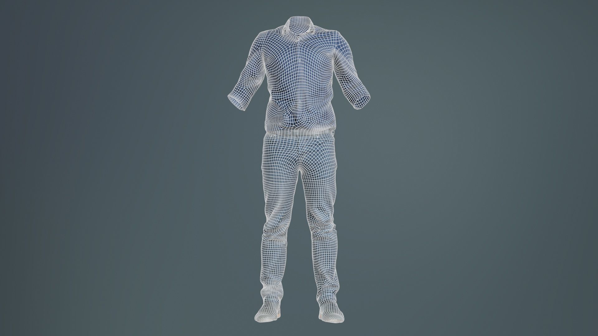 Casual Outfit 16 Low-poly 3D model_9