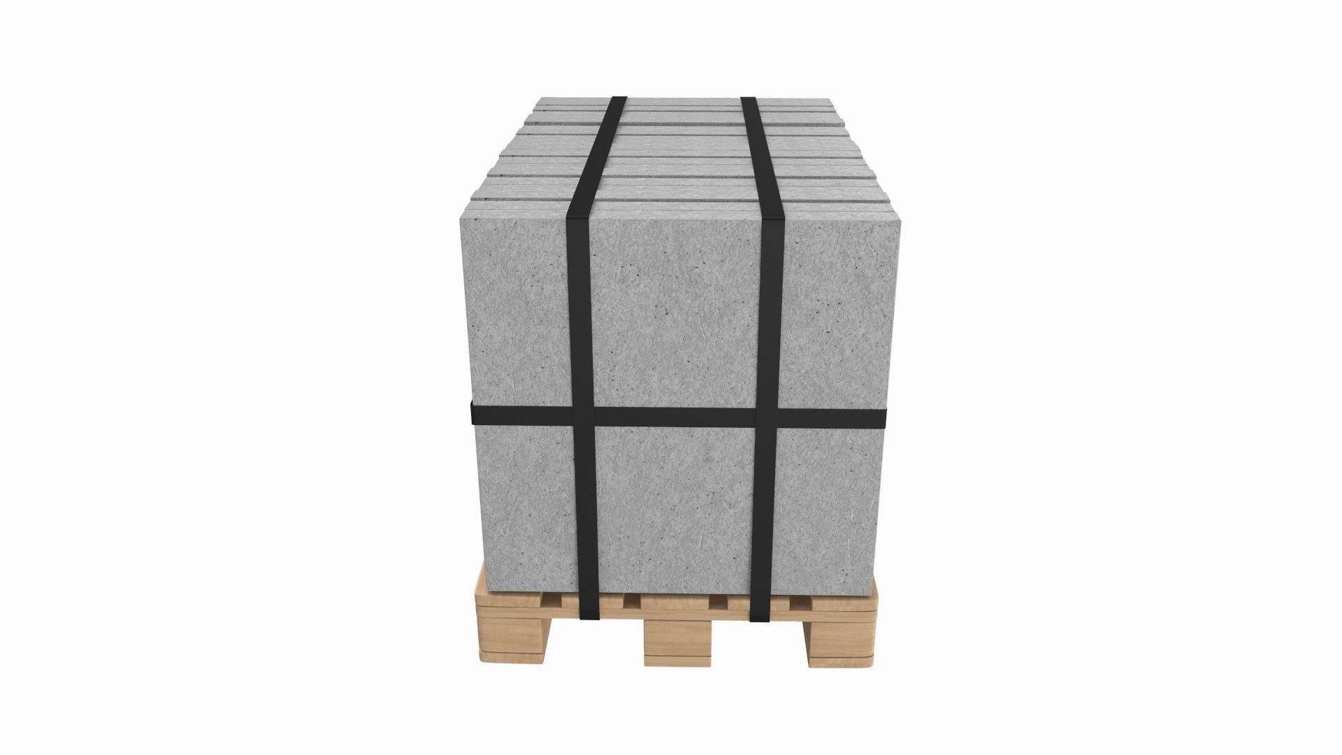 Concrete Slabs On Wood Pallet 3D model_2