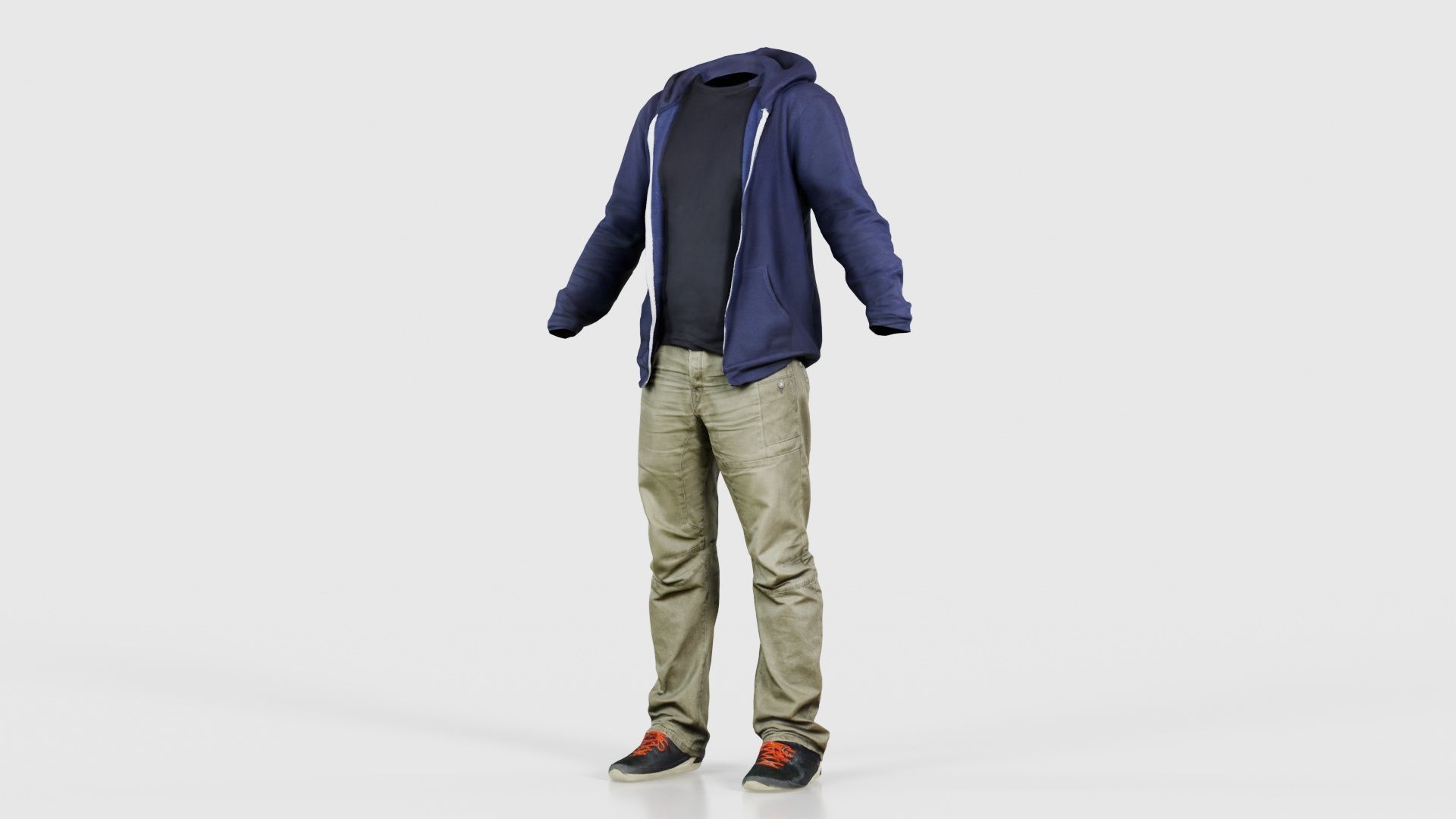Casual Outfit 17 Low-poly 3D model_26