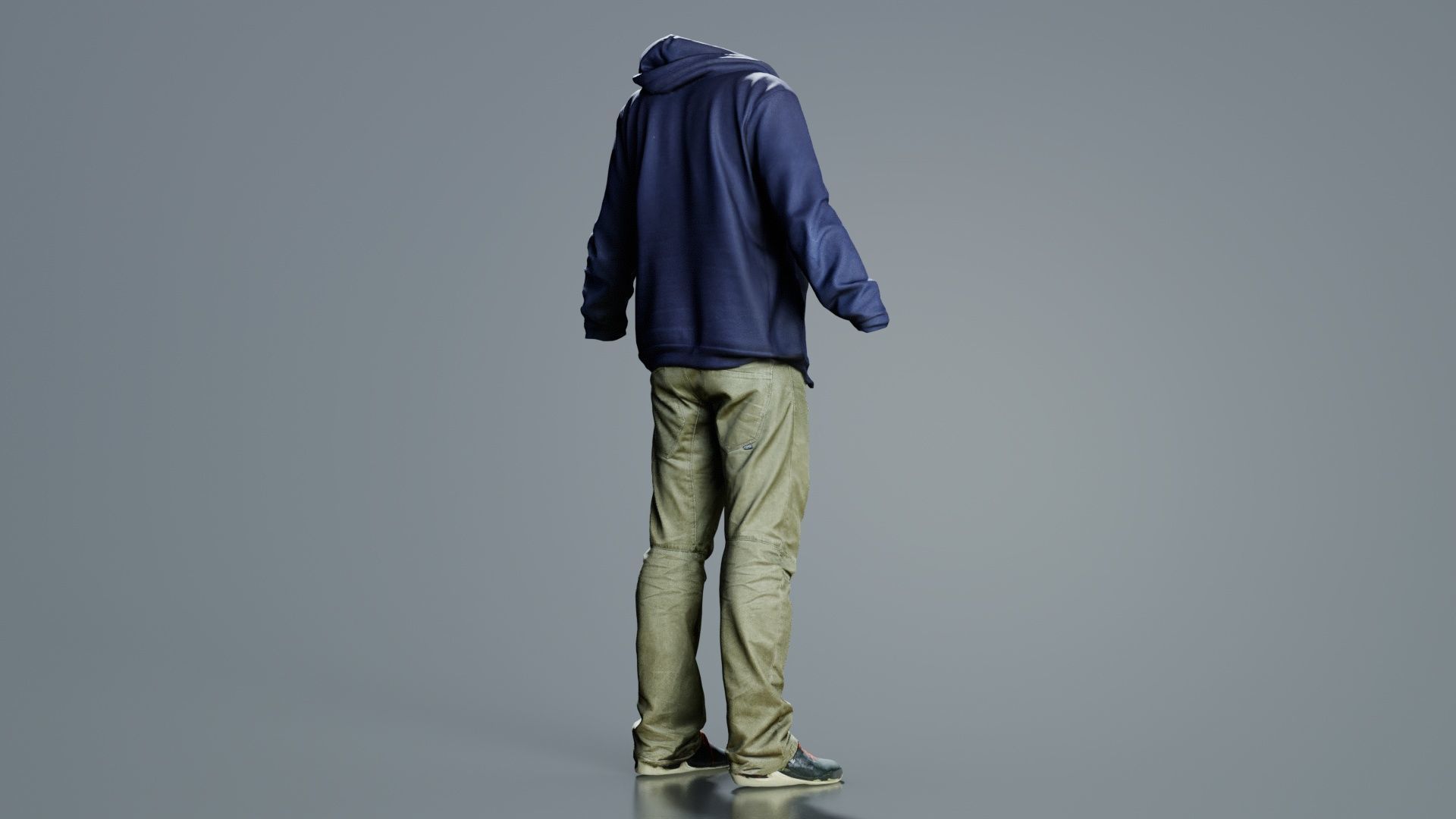 Casual Outfit 17 Low-poly 3D model_6