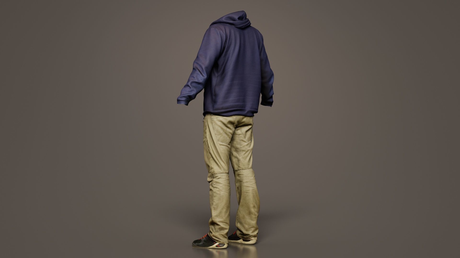 Casual Outfit 17 Low-poly 3D model_4