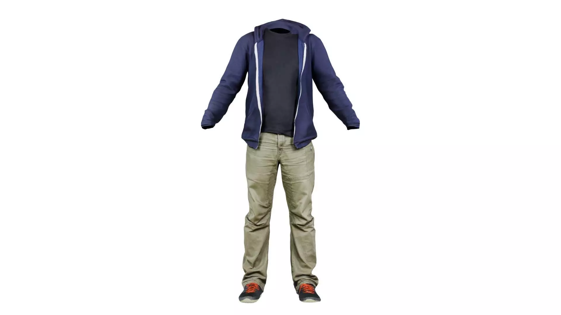 Casual Outfit 17 Low-poly 3D model_0