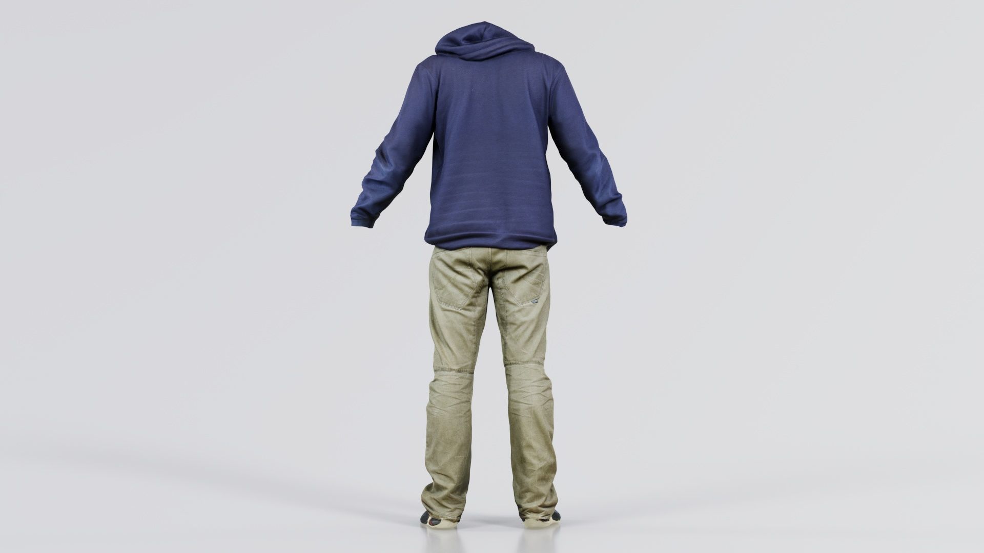 Casual Outfit 17 Low-poly 3D model_3