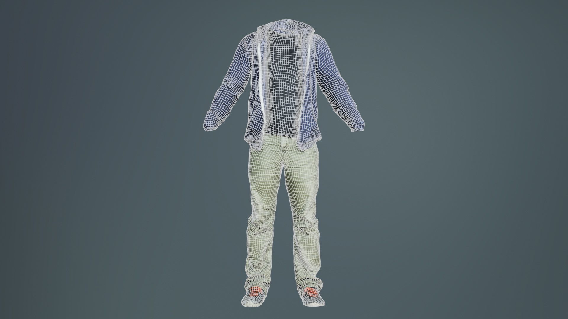 Casual Outfit 17 Low-poly 3D model_9