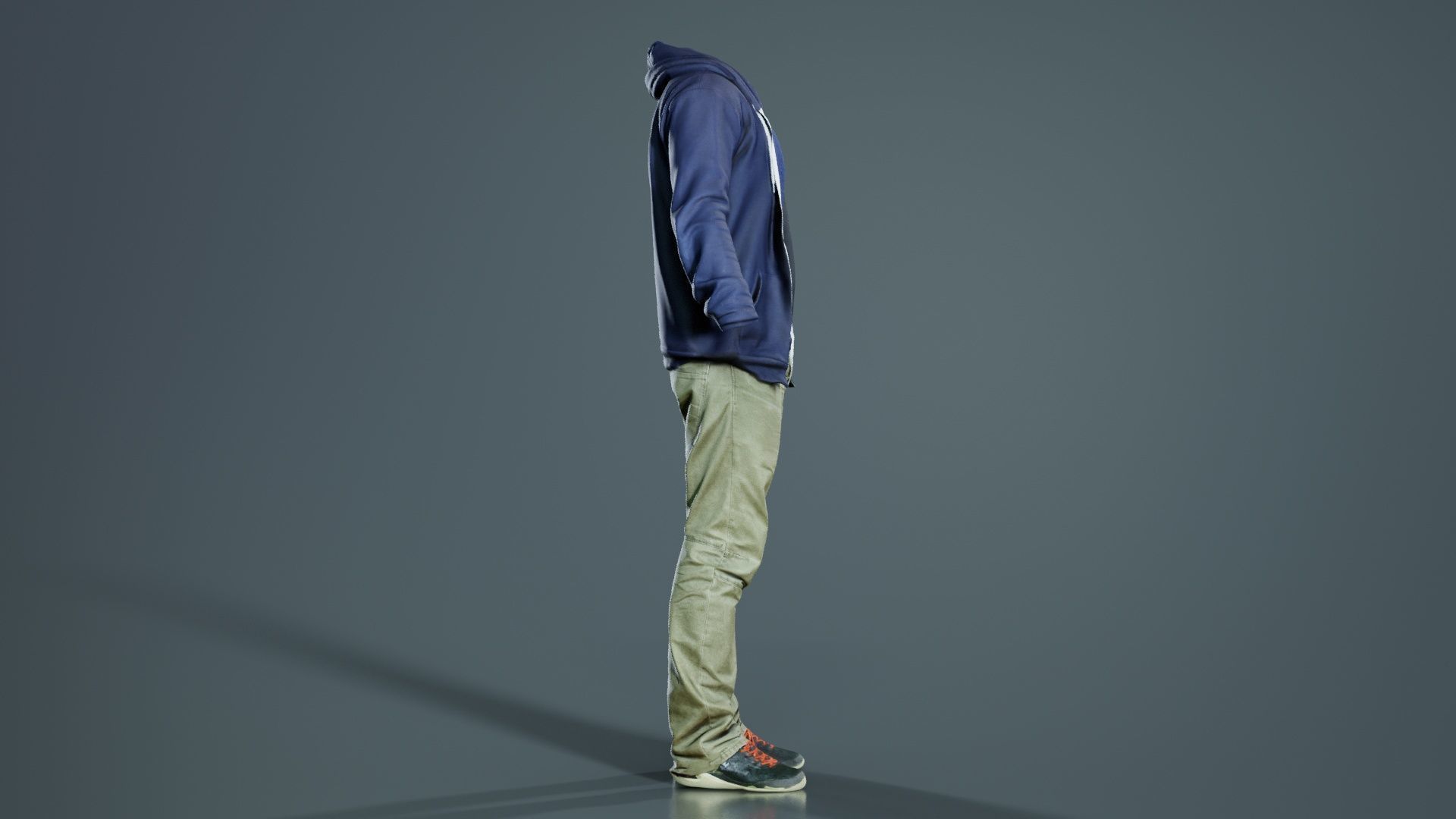 Casual Outfit 17 Low-poly 3D model_7