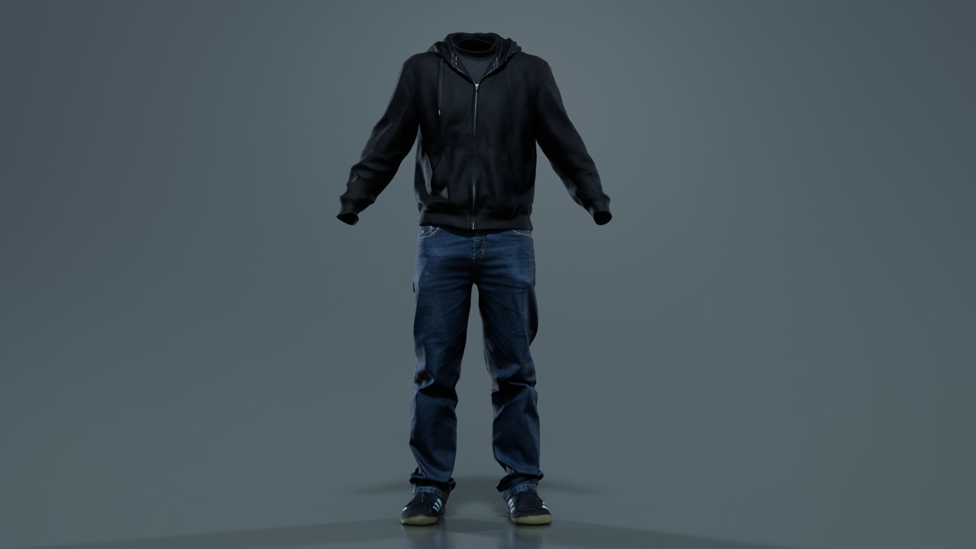 Casual Outfit 18 Low-poly 3D model_3
