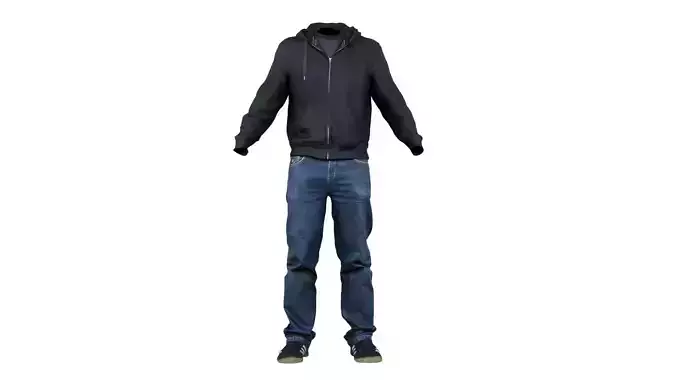 Casual Outfit 18 Low-poly 3D model