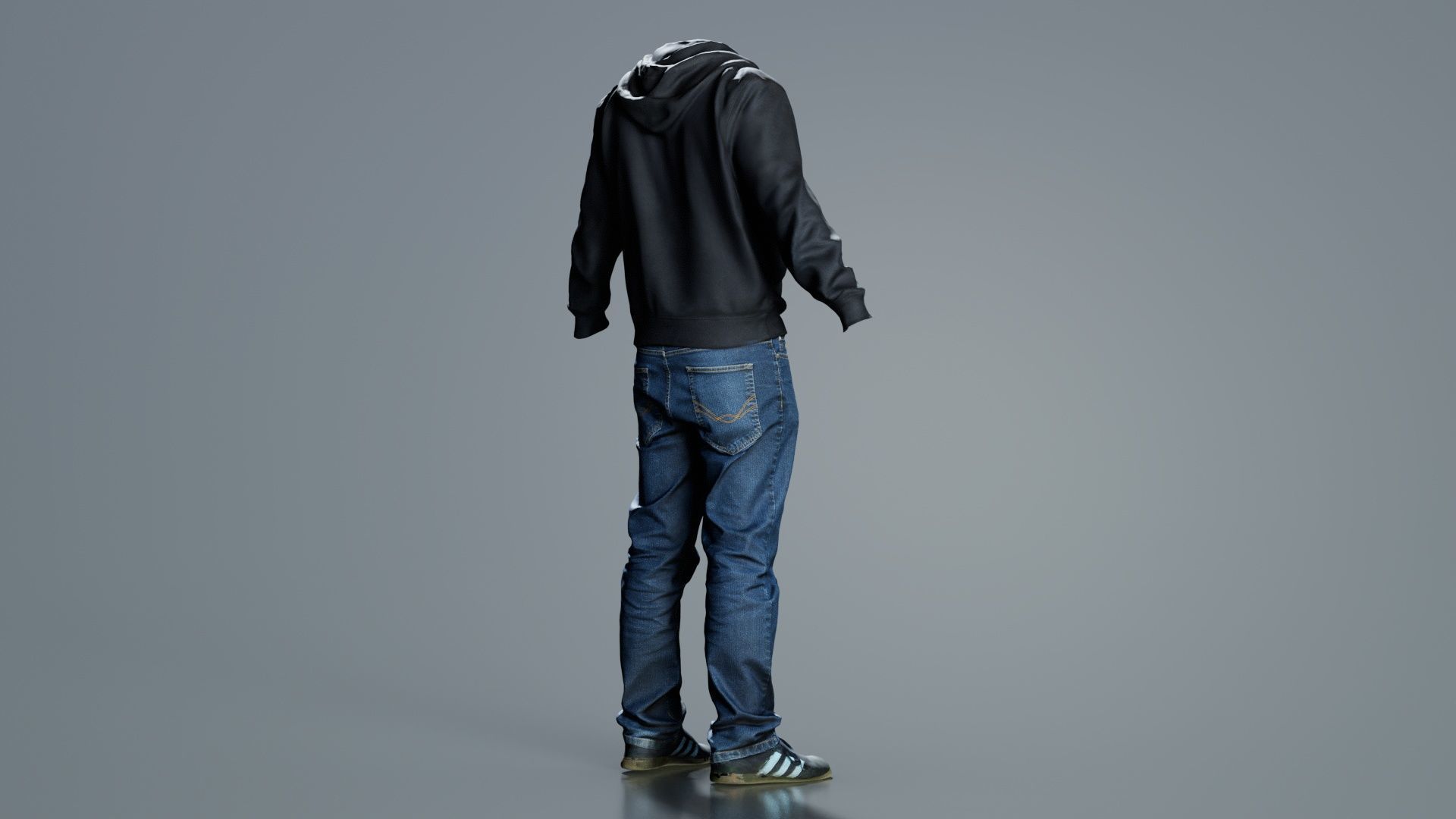 Casual Outfit 18 Low-poly 3D model_4