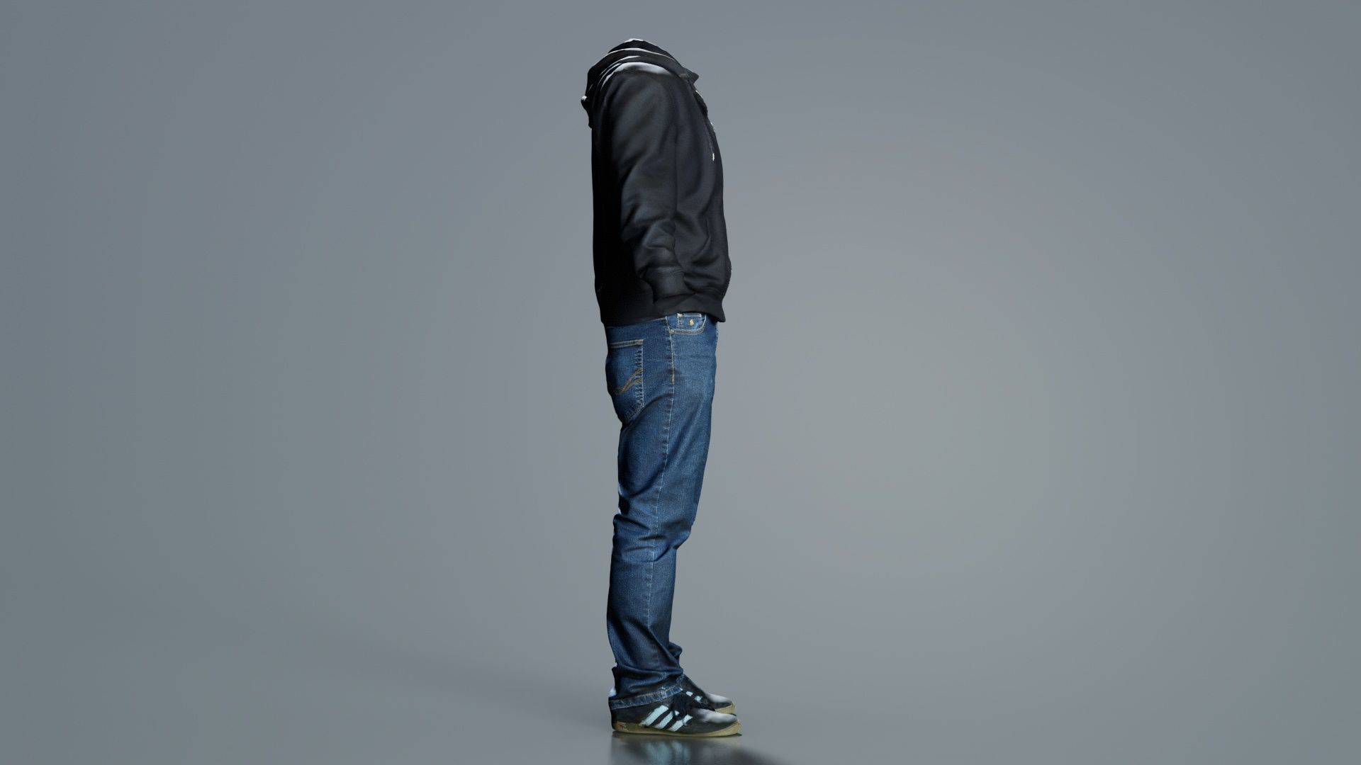 Casual Outfit 18 Low-poly 3D model_6