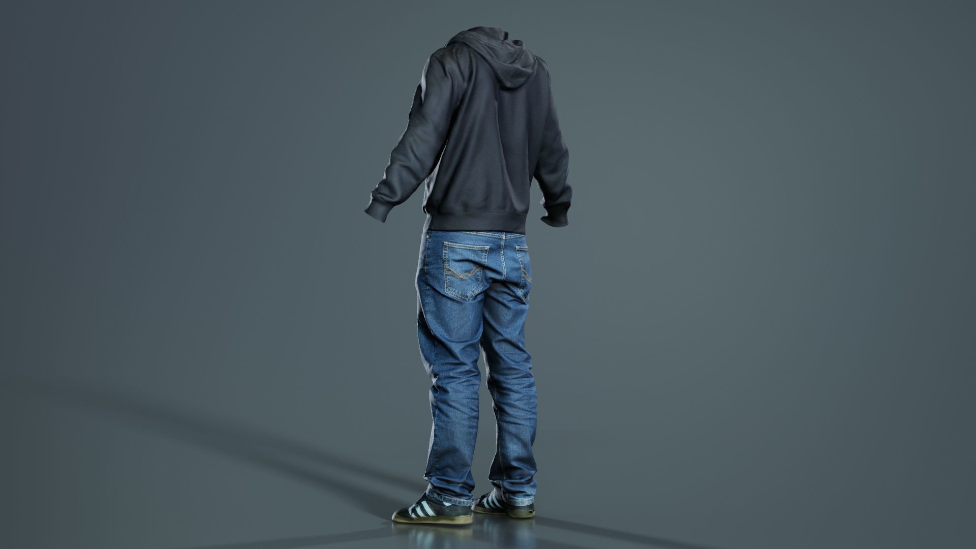 Casual Outfit 18 Low-poly 3D model_8