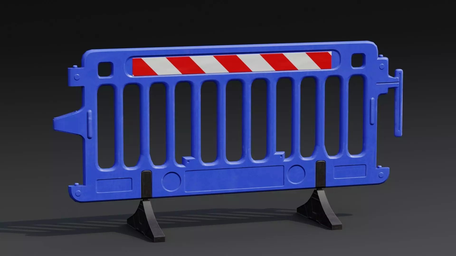 Plastic Barricade PBR Game-Ready Low-poly 3D model_0