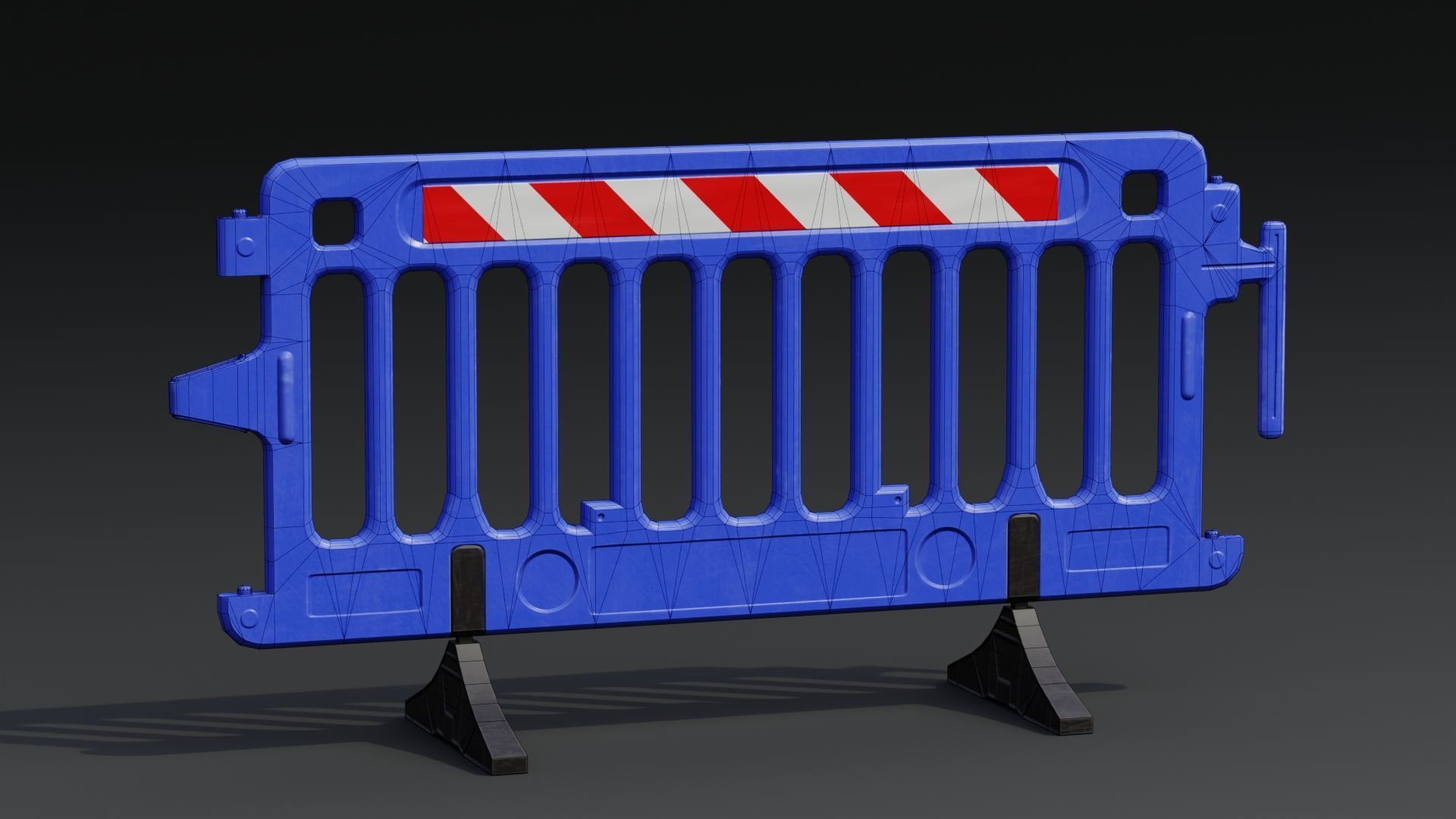 Plastic Barricade PBR Game-Ready Low-poly 3D model_1