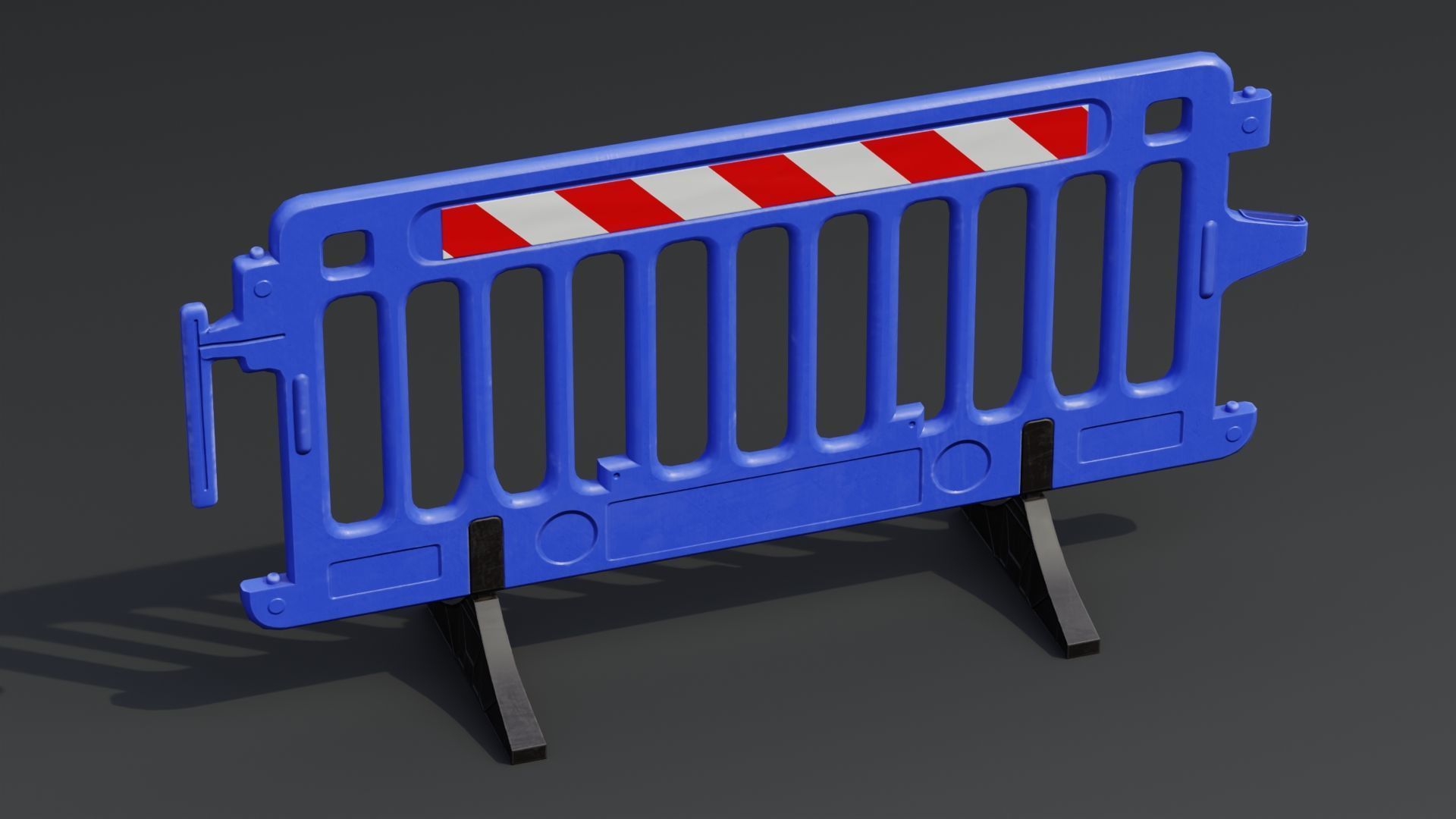 Plastic Barricade PBR Game-Ready Low-poly 3D model_6