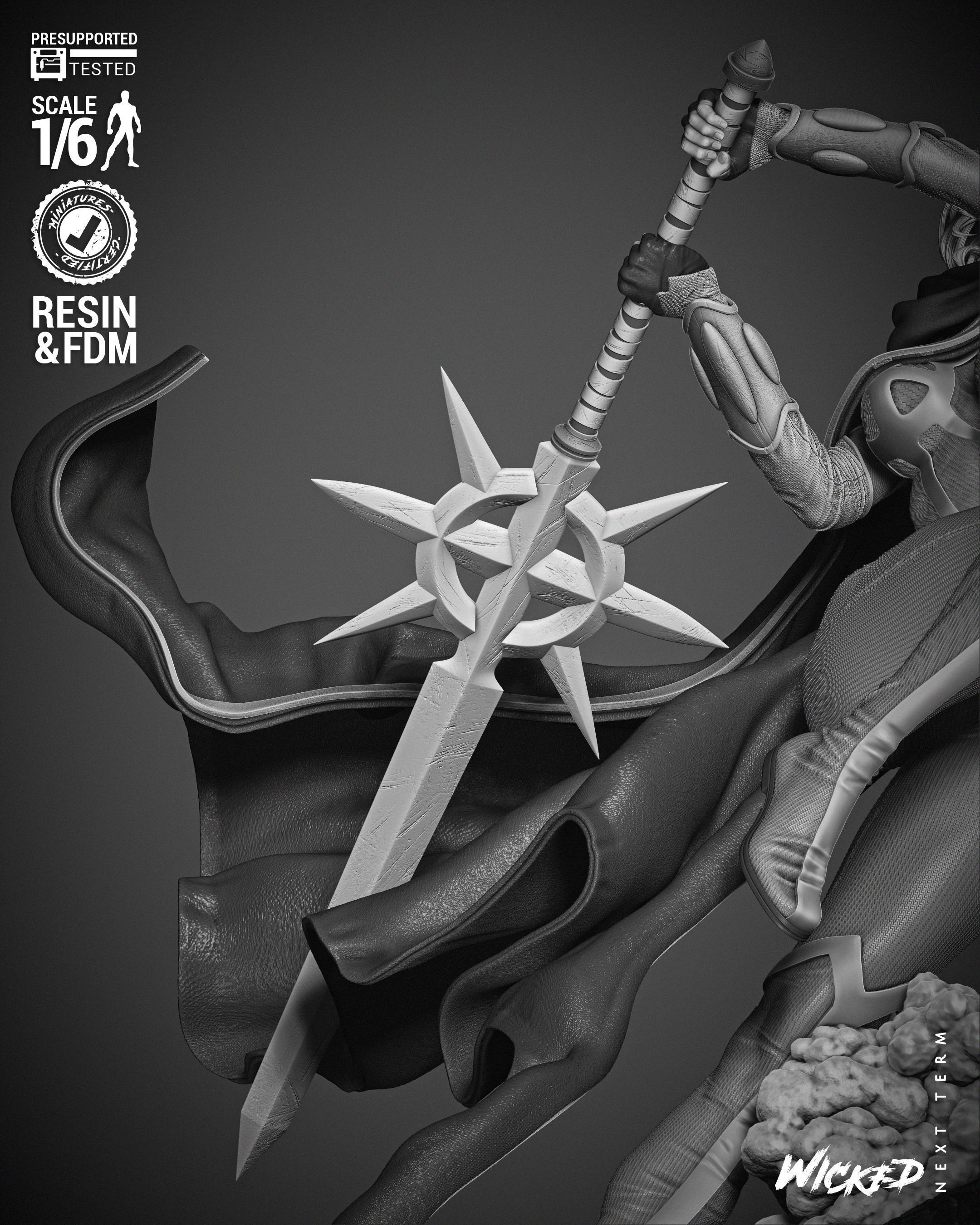 Wicked Marvel Quasar Sculpture 3D print model_20