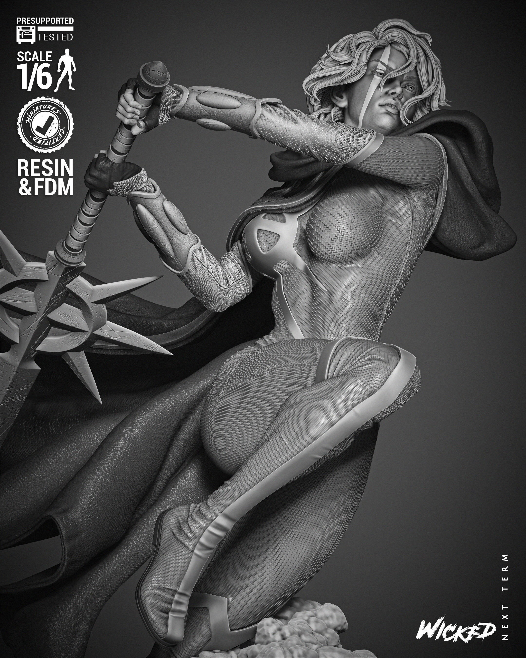 Wicked Marvel Quasar Sculpture 3D print model_7