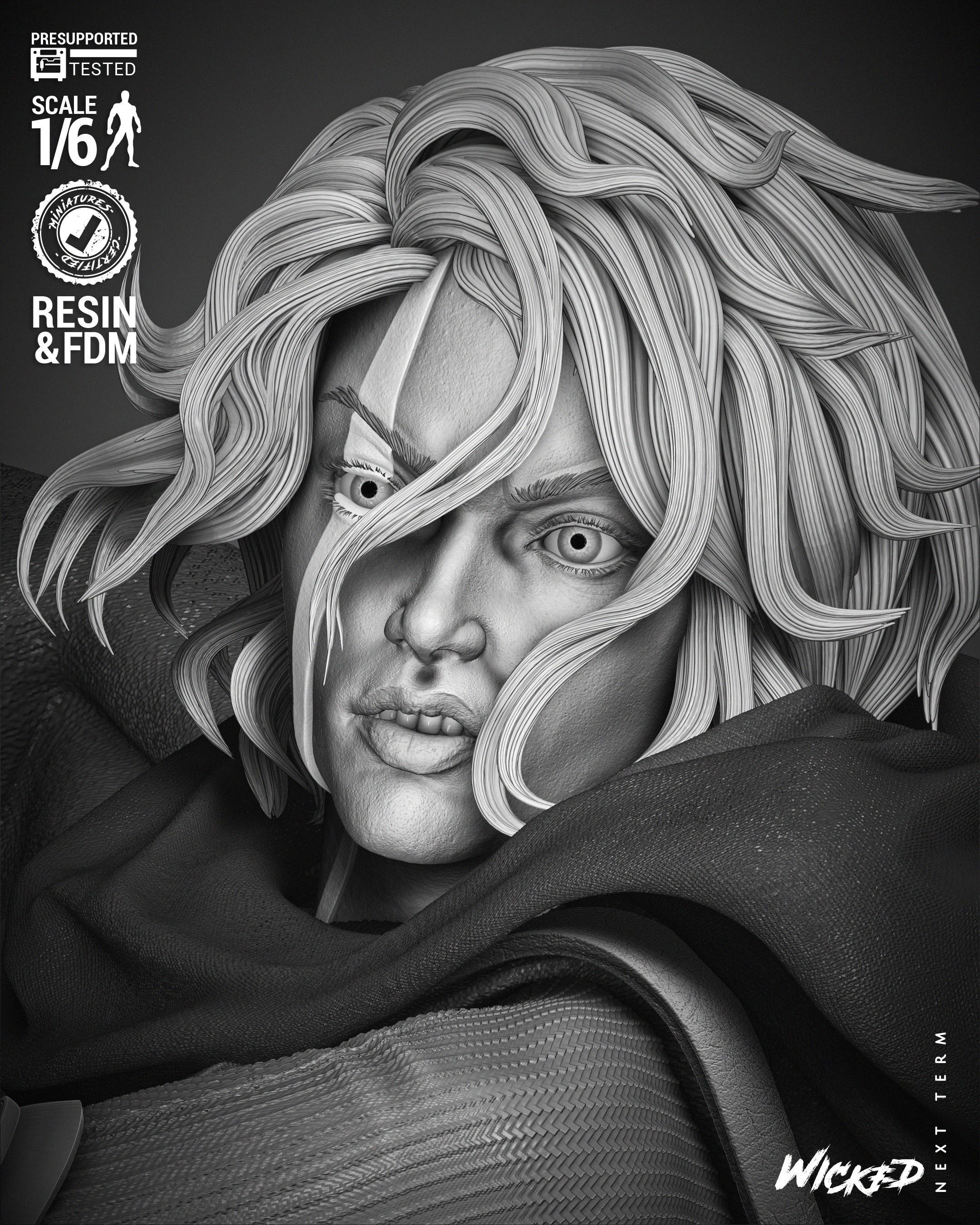 Wicked Marvel Quasar Sculpture 3D print model_39