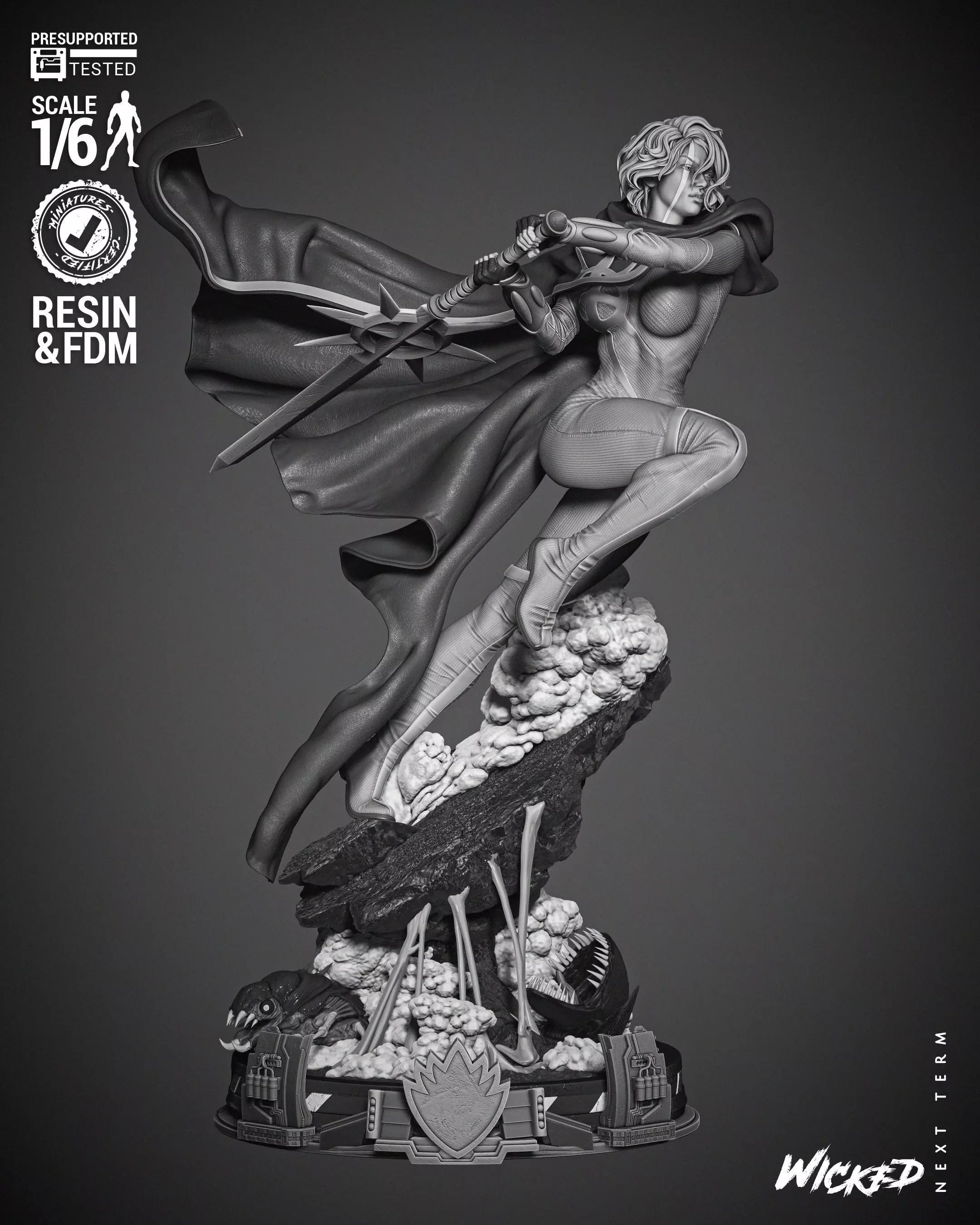 Wicked Marvel Quasar Sculpture 3D print model_0