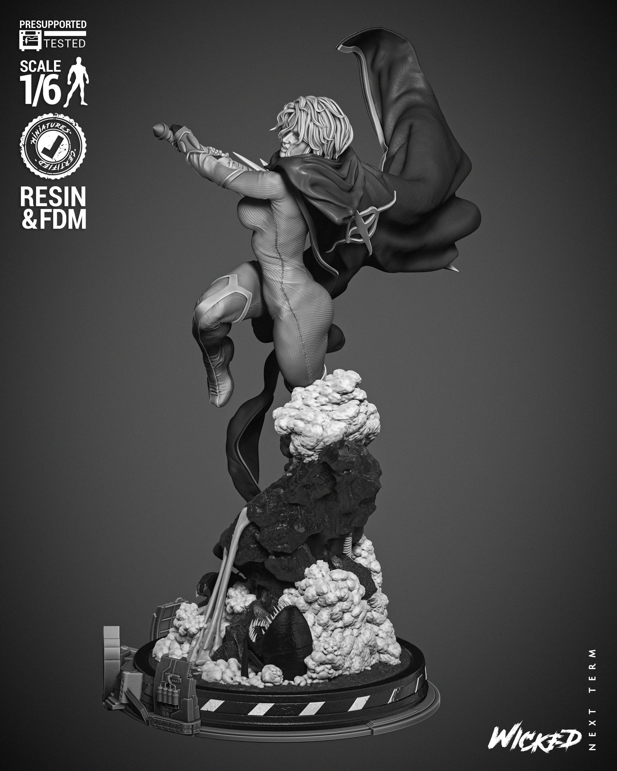 Wicked Marvel Quasar Sculpture 3D print model_1