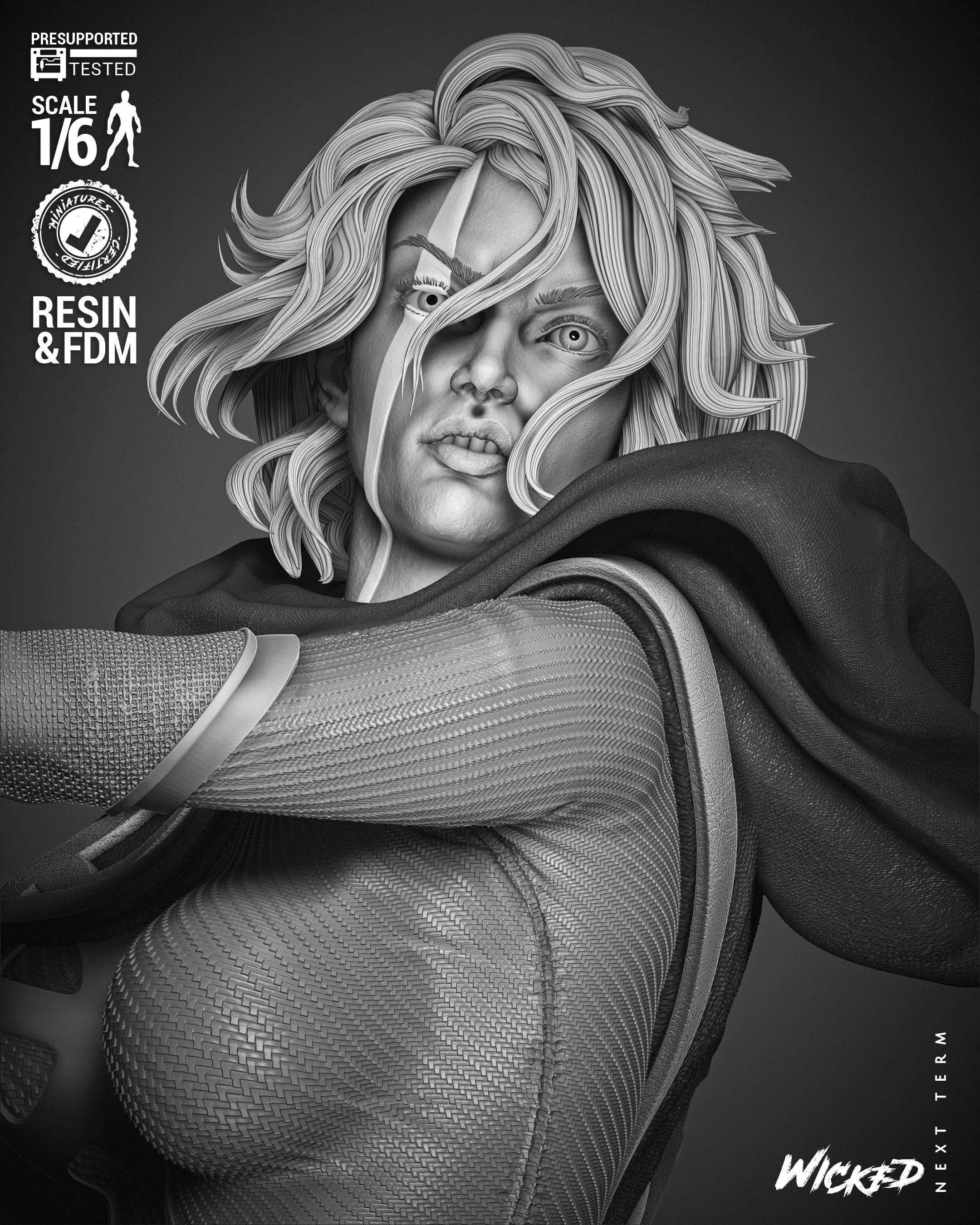 Wicked Marvel Quasar Sculpture 3D print model_19