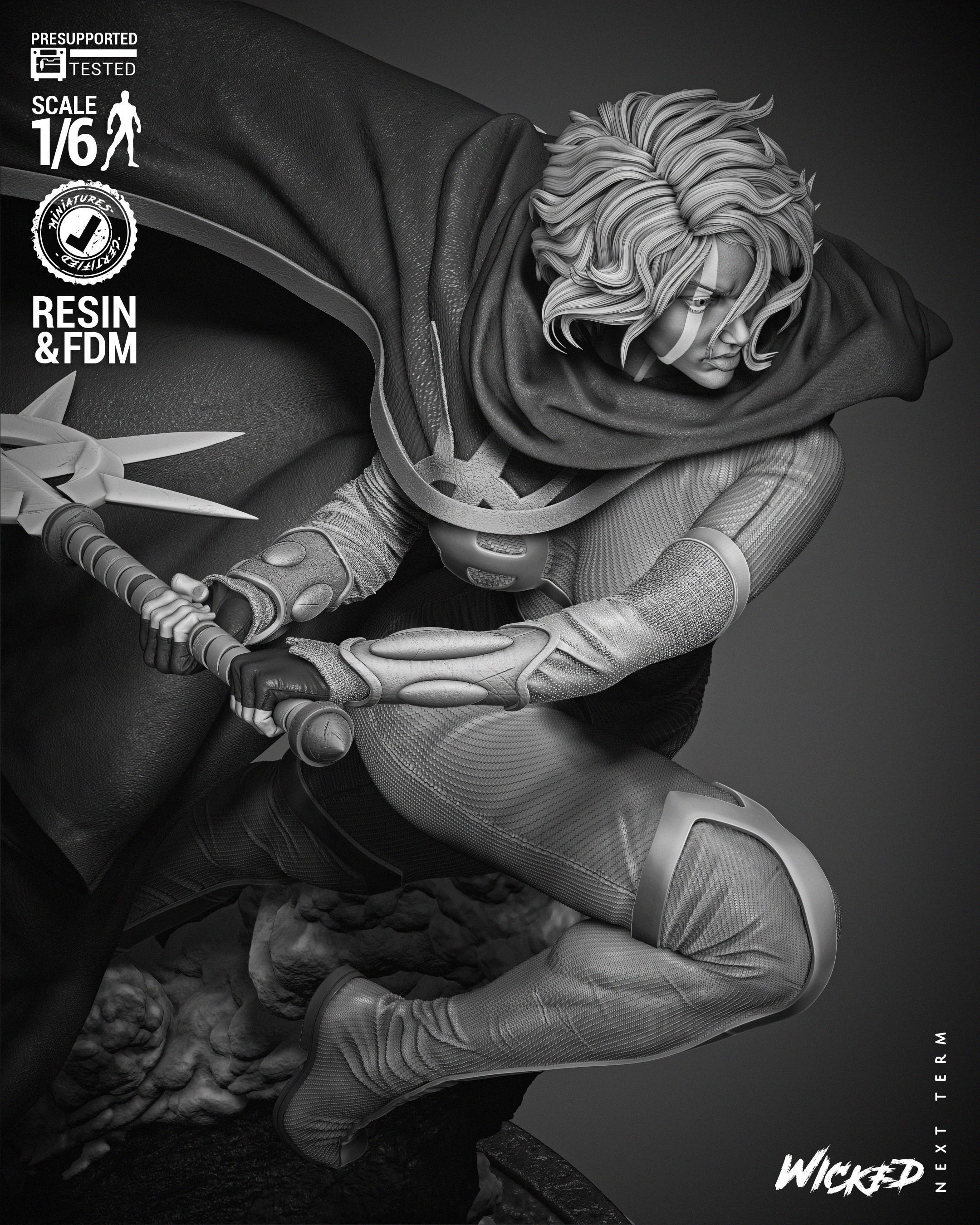 Wicked Marvel Quasar Sculpture 3D print model_22