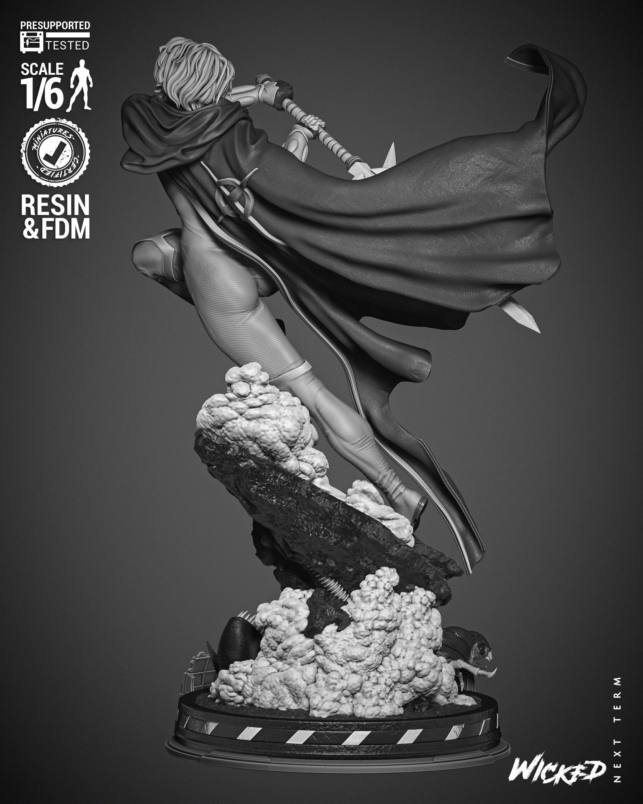 Wicked Marvel Quasar Sculpture 3D print model_17