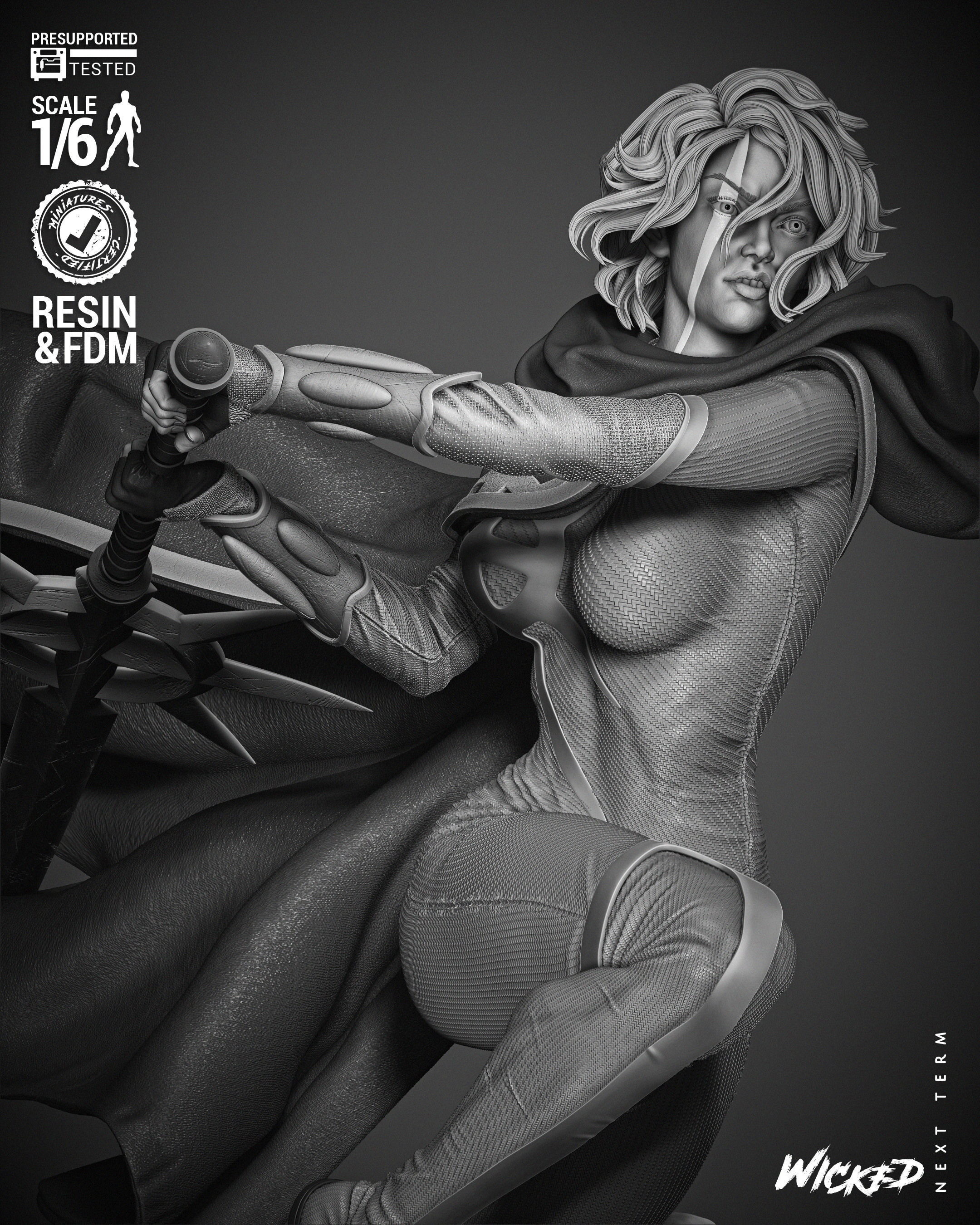 Wicked Marvel Quasar Sculpture 3D print model_11