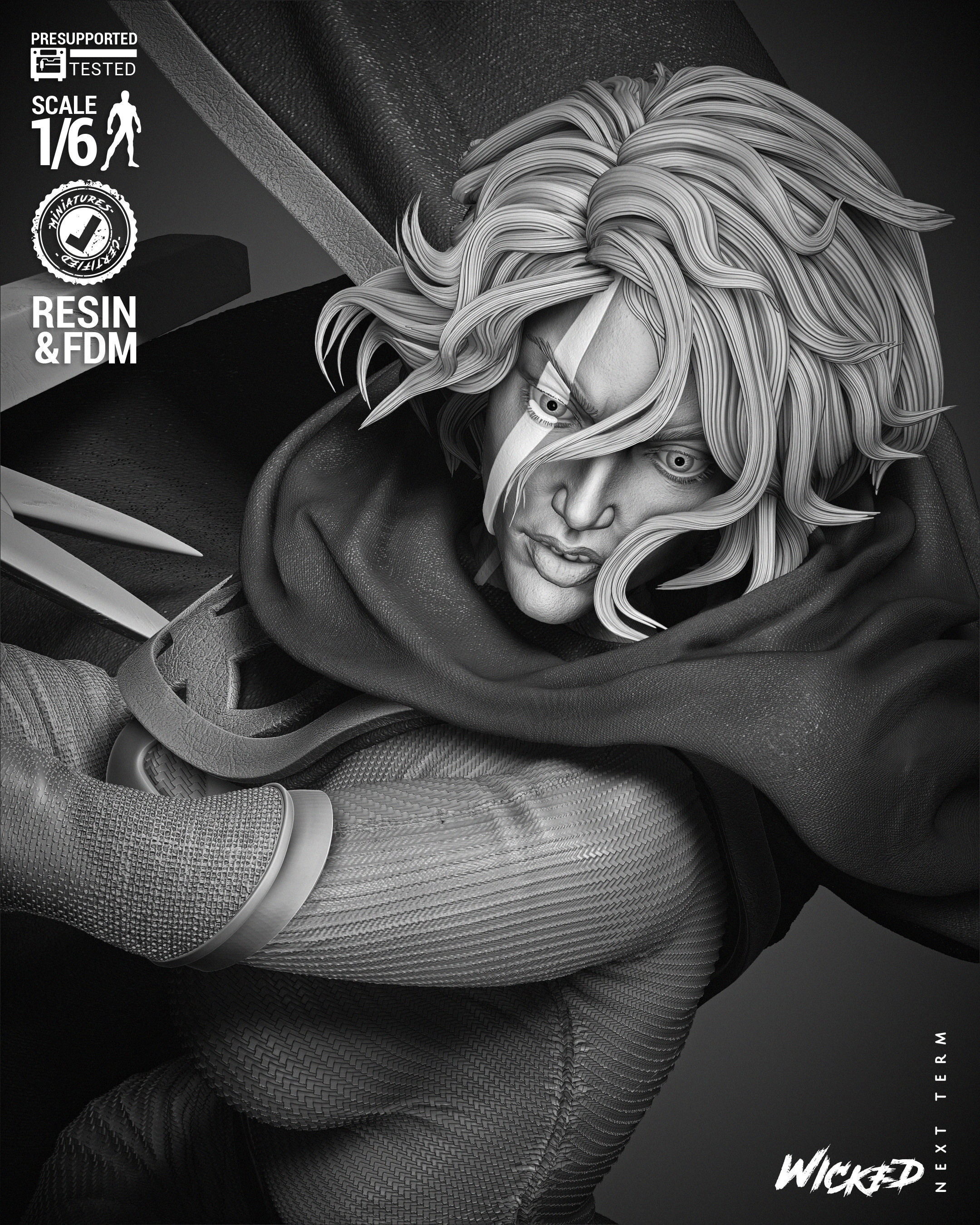 Wicked Marvel Quasar Sculpture 3D print model_30