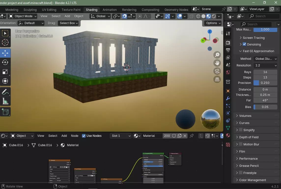minecraft animation 3D model