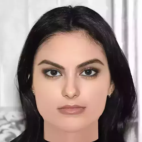 Camila Mendes Head - No Hair - Low poly head for game 