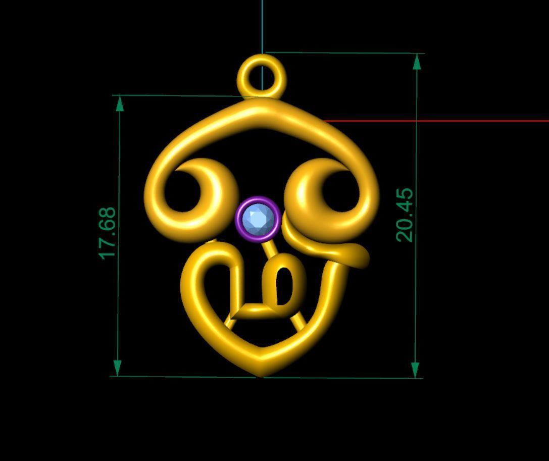 OM pendant  3D print model_3