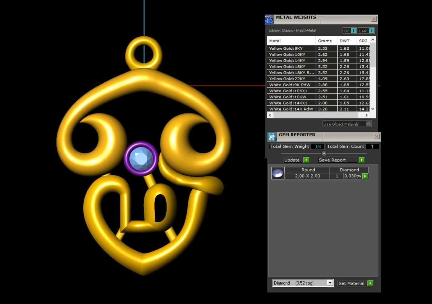 OM pendant  3D print model_2