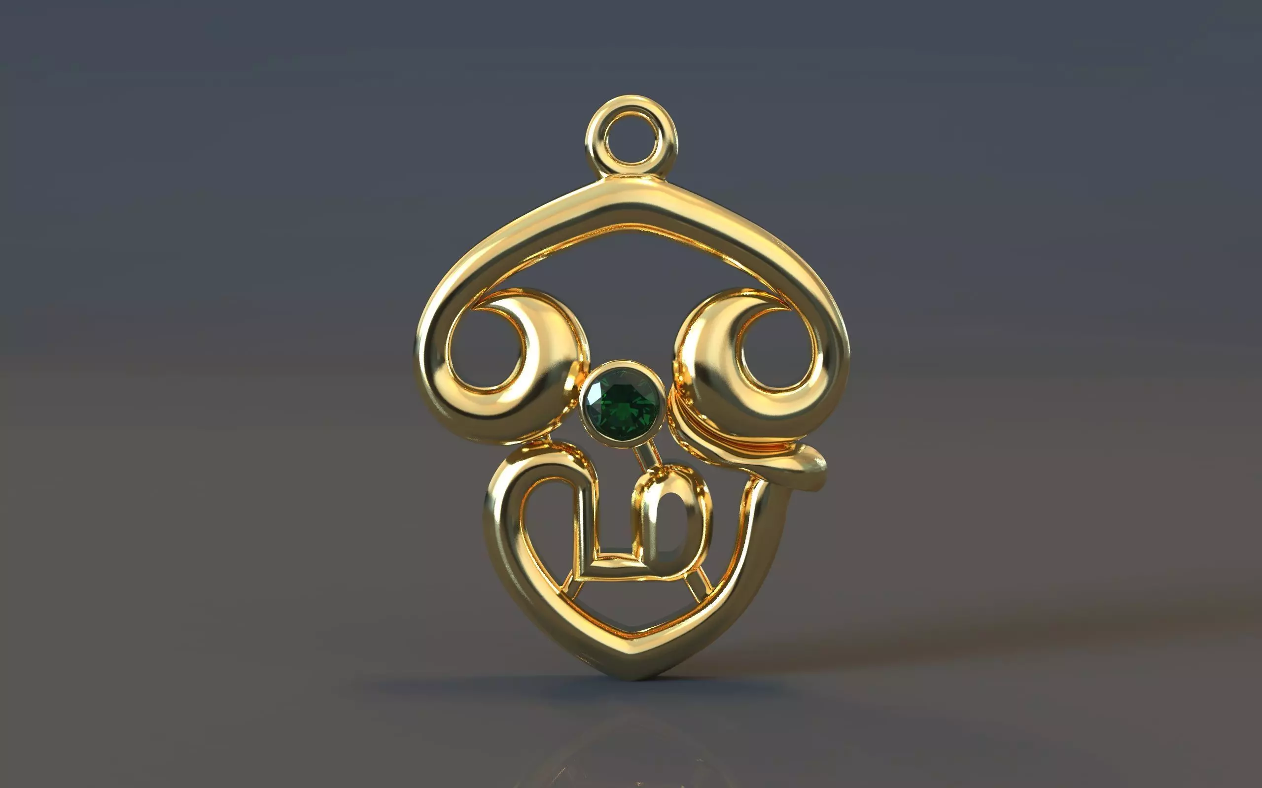 OM pendant  3D print model_0