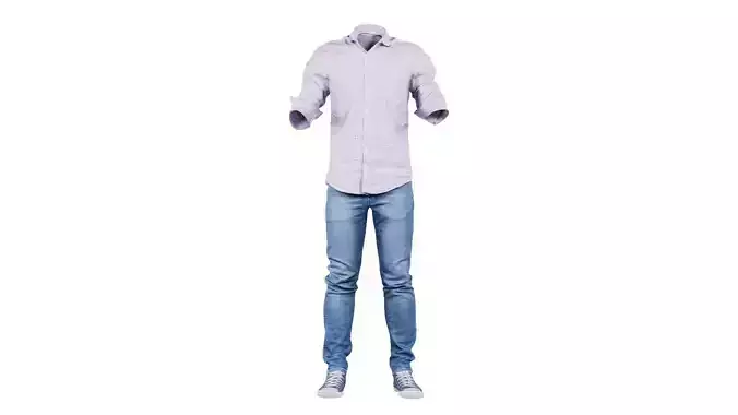 Casual Outfit 46 Low-poly 3D model