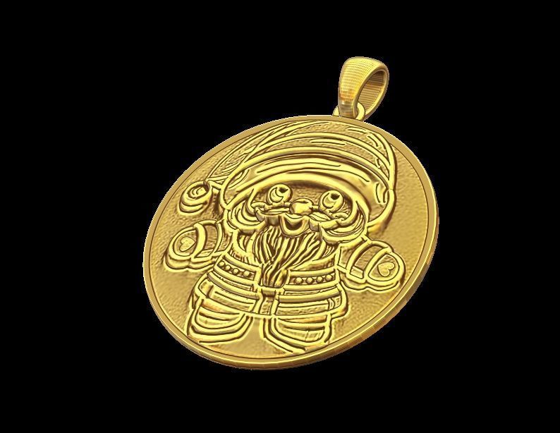 Santa Claus Pendant 3D print model_4