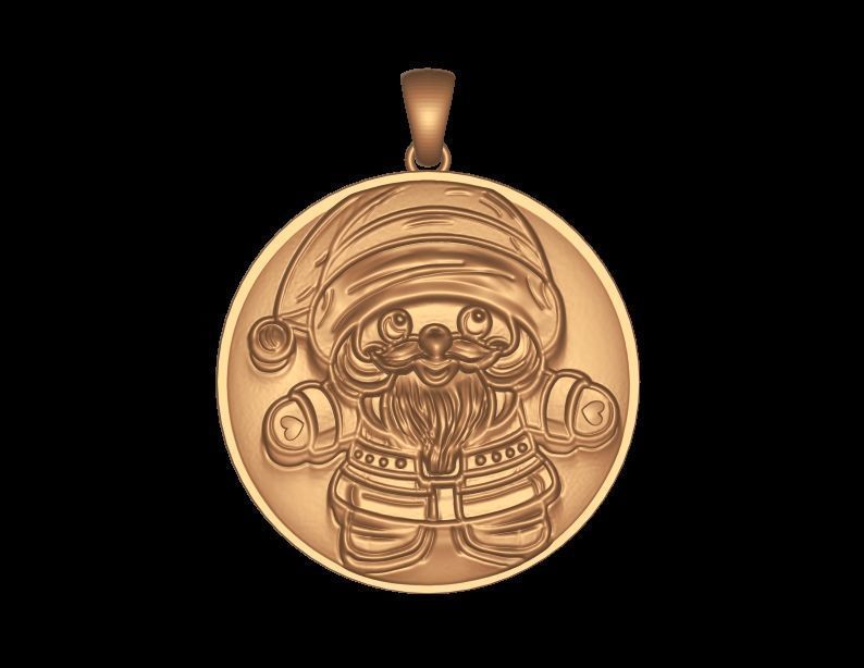 Santa Claus Pendant 3D print model_5