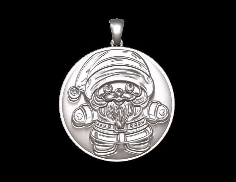 Santa Claus Pendant 3D print model_8