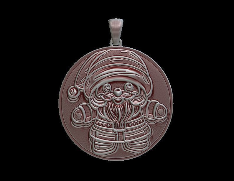 Santa Claus Pendant 3D print model_6