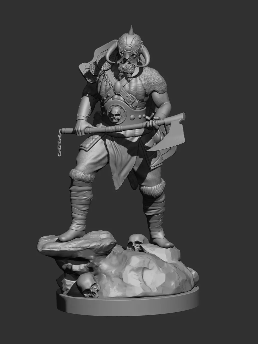 Death Dealer Viking Frank Frazetta Fanart 3D print model_0