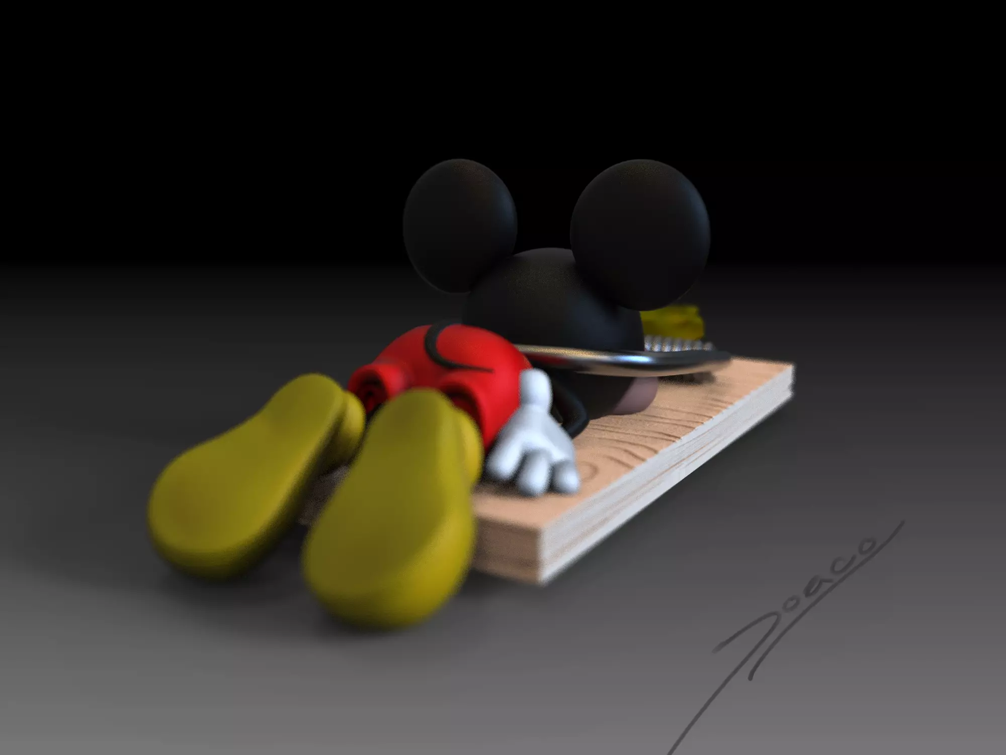 Dead Mickey Mouse 3D print model_0