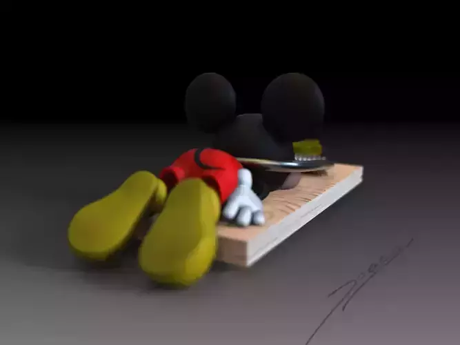 Dead Mickey Mouse 3D print model