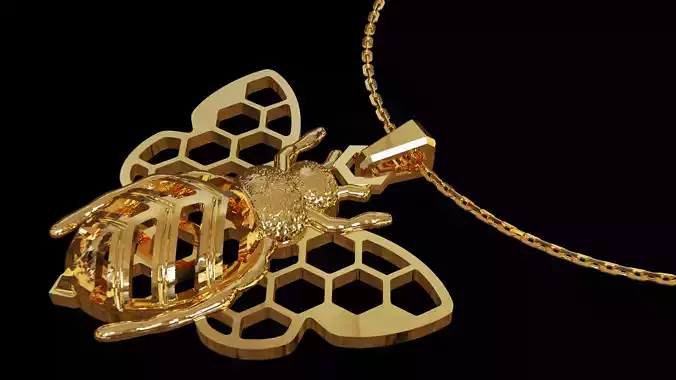 Bee pendant 3D print model