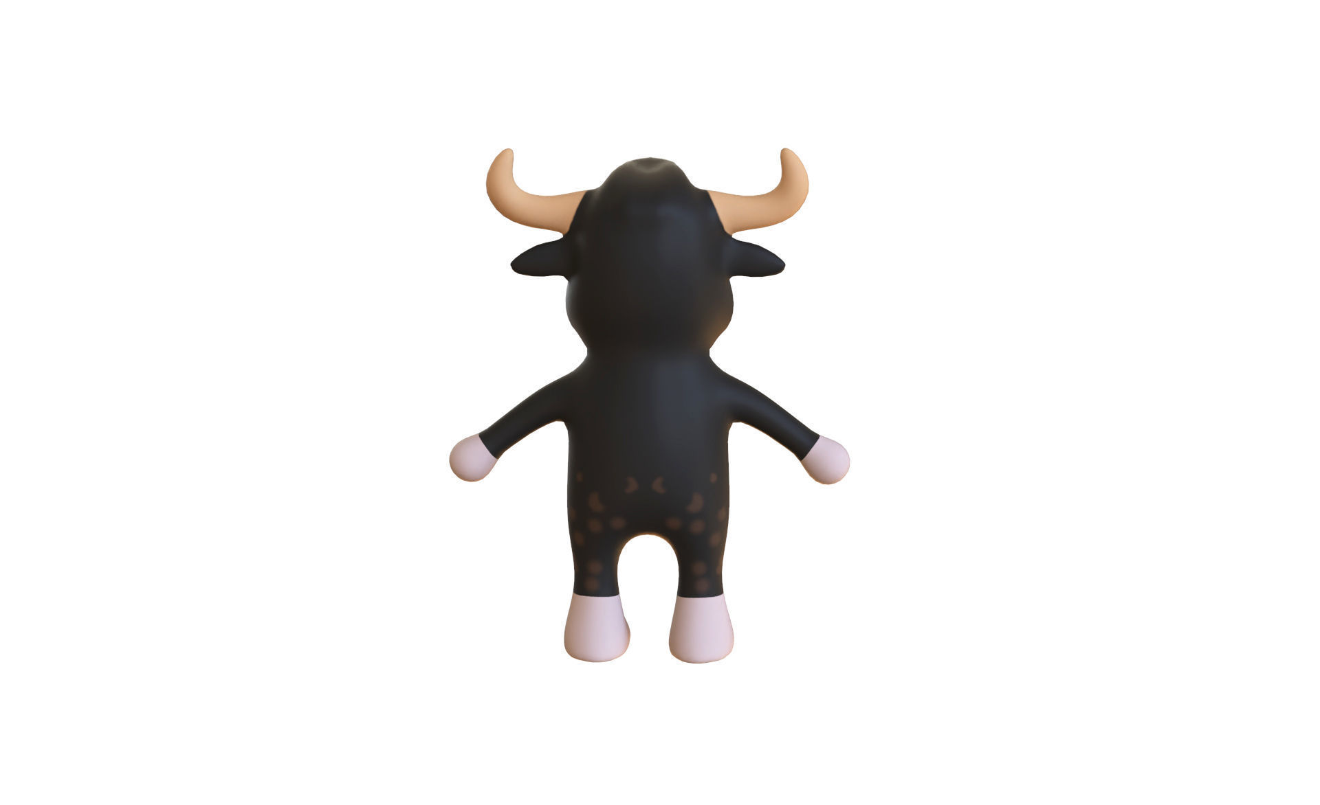 High-Quality 3D Cute Bull Animated For Games Low-poly 3D model_7