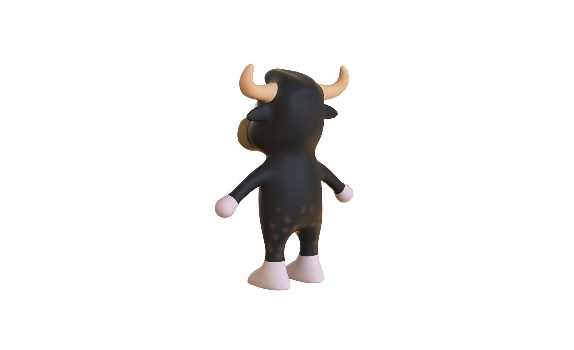 High-Quality 3D Cute Bull Animated For Games Low-poly 3D model_6