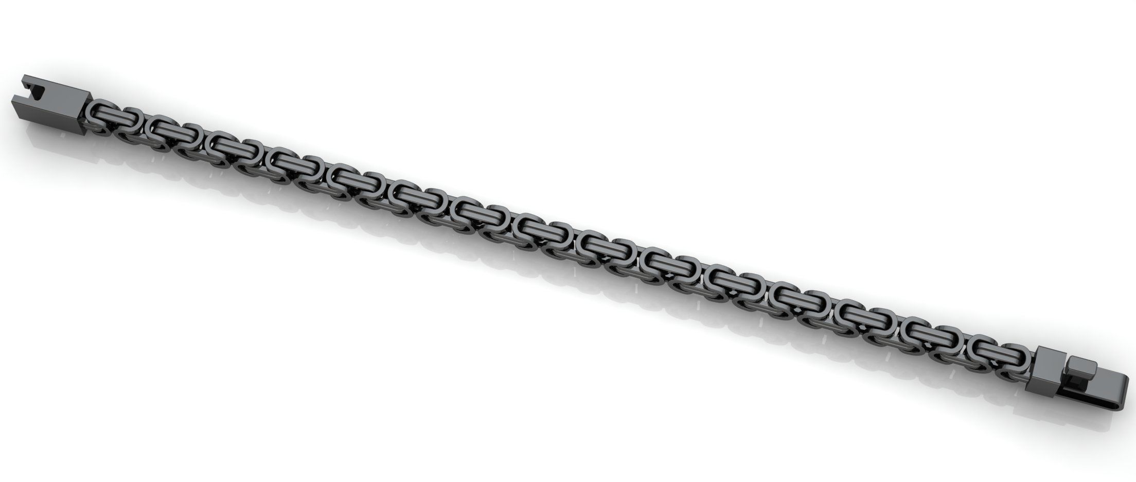 Bali Byzantine Link Chain Bracelet 3D print model_3