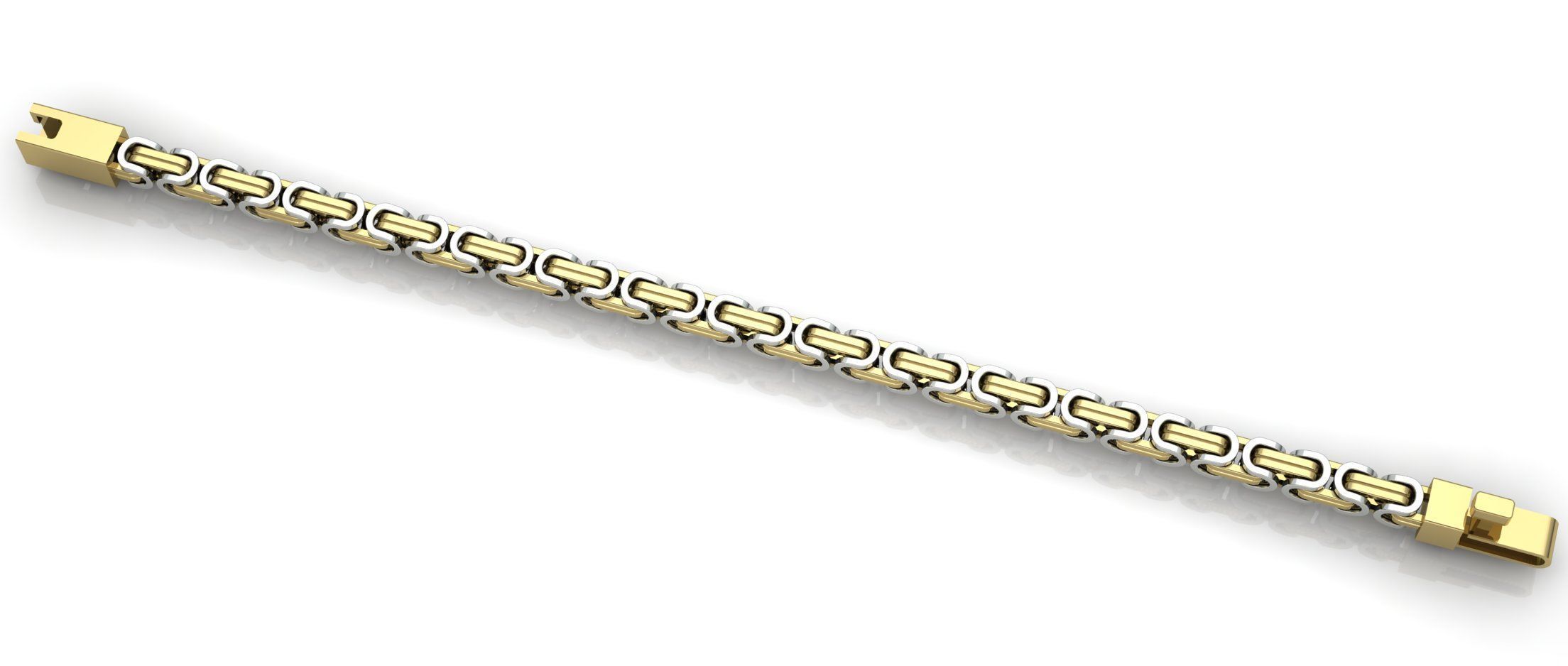 Bali Byzantine Link Chain Bracelet 3D print model_5